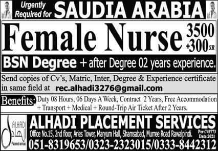 Female Nurse Jobs In Saudi Arabia 2022 Salary