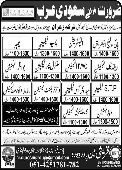 Latest Gulf jobs for Pakistani