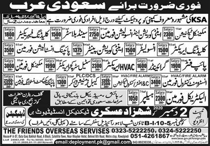 700 Overseas jobs for Pakistani