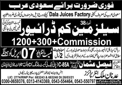 Latest Drivers Jobs in  Dala juice Factory 2021