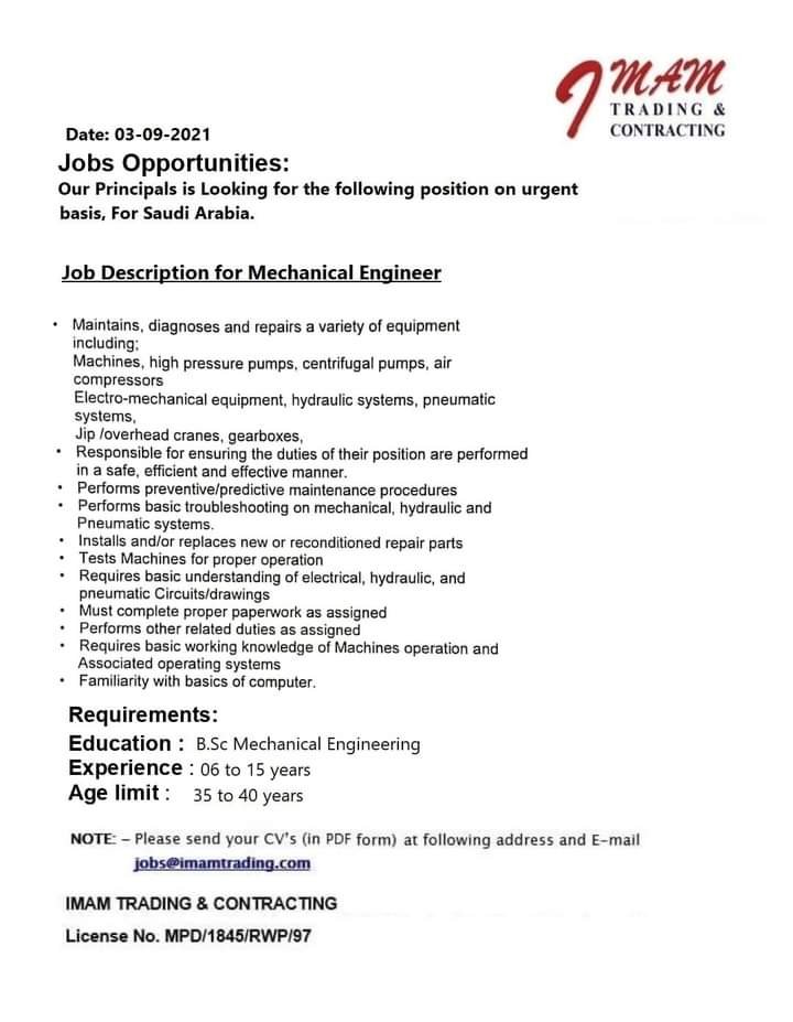 Mechanical Engineering jobs in Riyadh, Employment