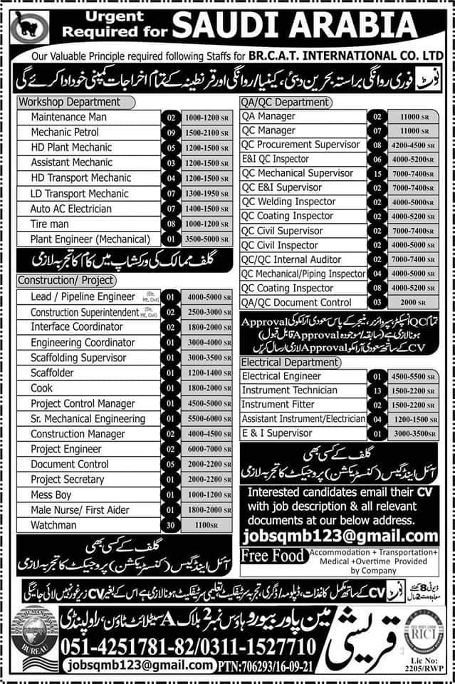 Mechanical Engineering jobs in Saudi Arabia