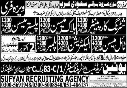Electrician jobs in Saudi Arabia 2021