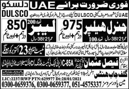 Job for fresher in Dubai 2021