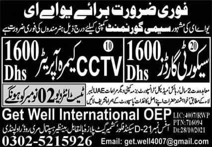 Cctv technician jobs in UAE 2021