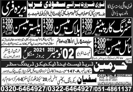 Jobs in jubail Saudi Arabia 2021