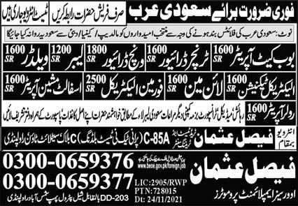 Electrical foreman jobs in saudi arabia 2021