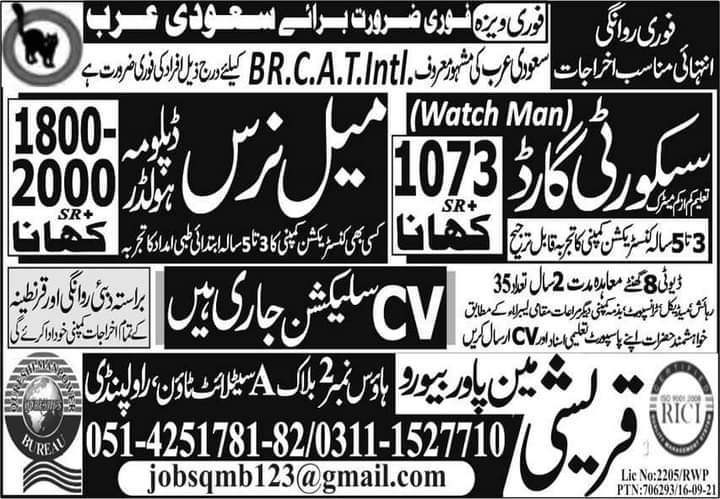 Nurses jobs in Saudi Arabia 2021
