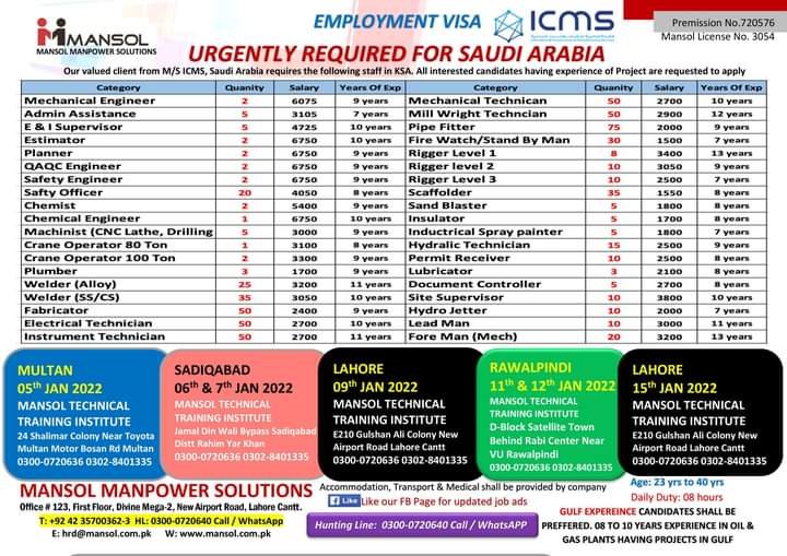 Engineering jobs in saudi arabia 2022