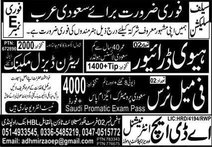 Mechanic jobs in saudi arabia 2022