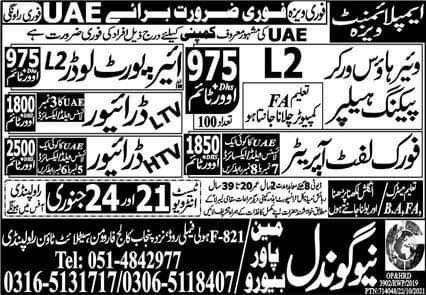 Warehouse jobs in uae 2022