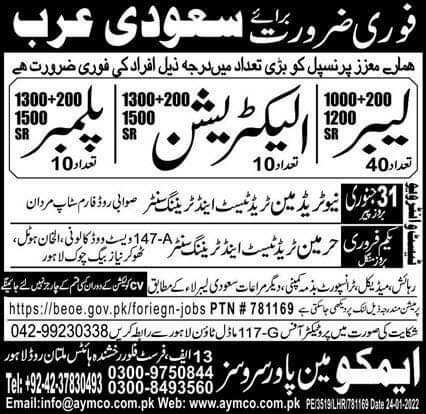 Electrician jobs in riyadh 2022