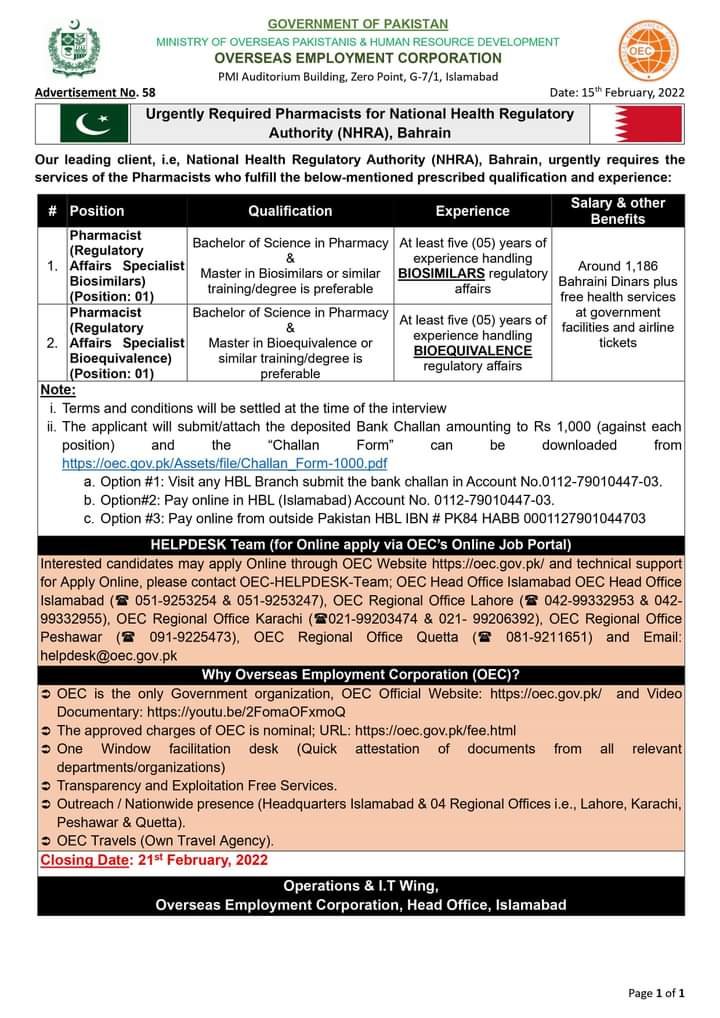 Medical Jobs in Bahrain 2022