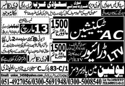 Ac technician jobs in makkah 2022