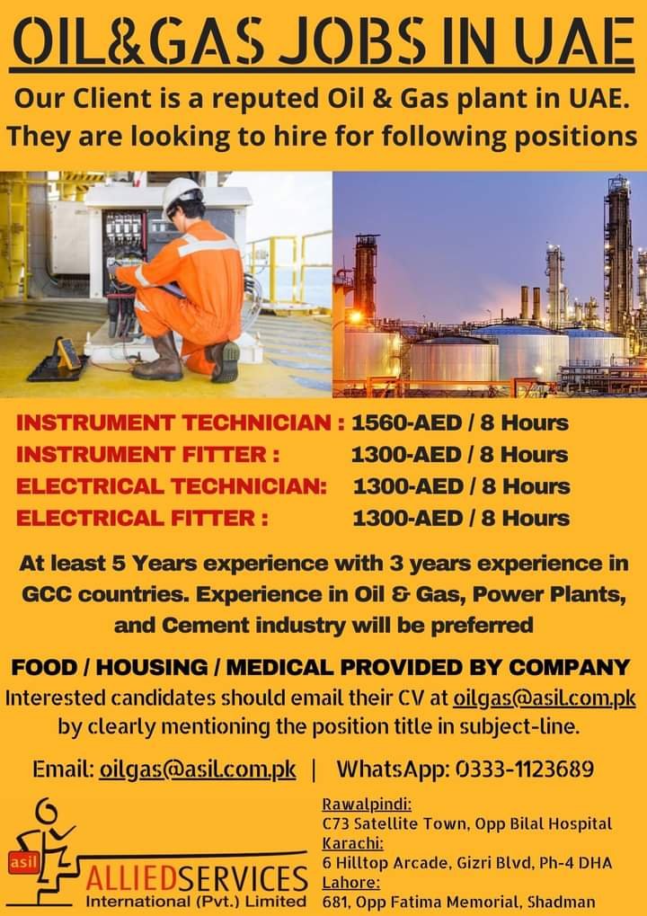 Oil And Gas Jobs In Dubai 2022 Dubai Free Visa