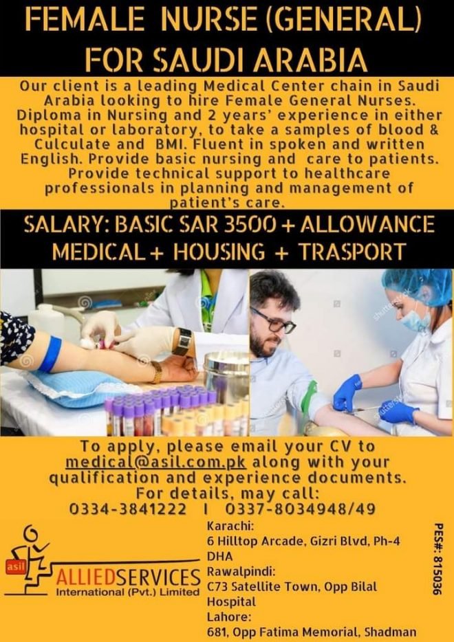 Nursing Jobs in Saudi Arabia salary Employment