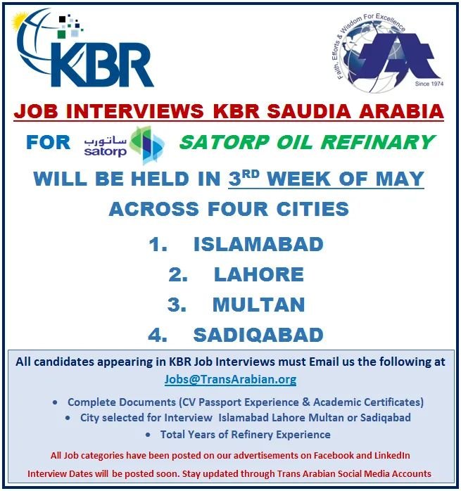Oil refinery jobs in saudi arabia 2022