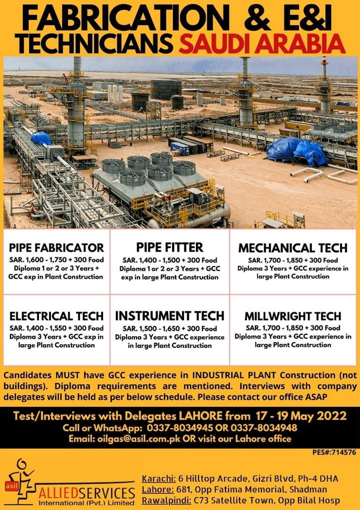 Instrument technician jobs in saudi arabia