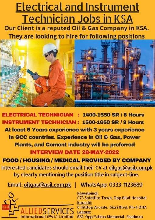 Electrical jobs in jeddah
