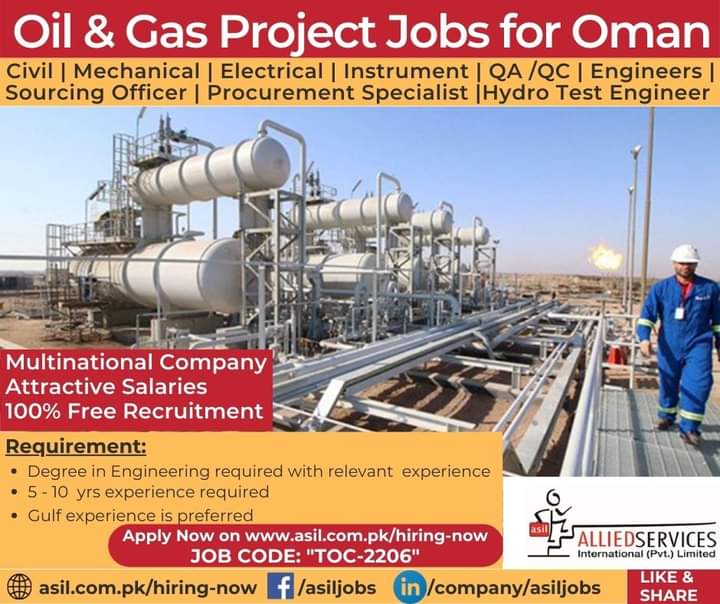 Oil and gas jobs in oman 2022