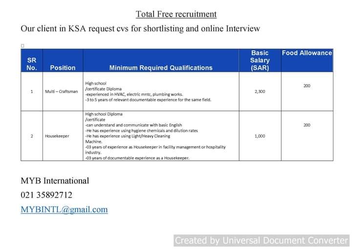 housekeeping-jobs-in-saudi-arabia-2022-salary