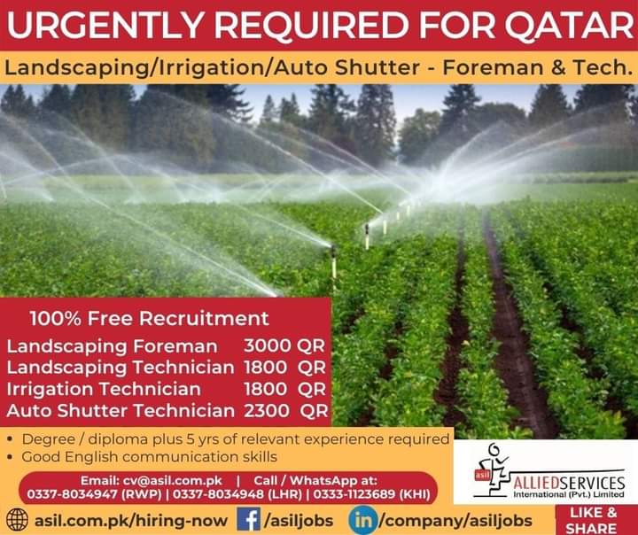 Free visa and air ticket jobs in qatar