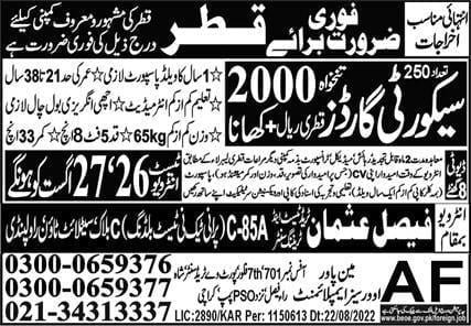 Urgent Job Vacancies In Qatar 2022 - Employment