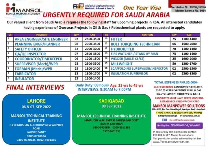 Petroleum Company Jobs in Saudi Arabia Recruitment