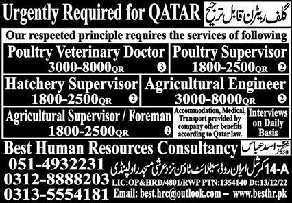 Agriculture engineer jobs in qatar
