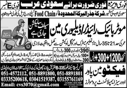 Food company jobs in saudi arabia 2023