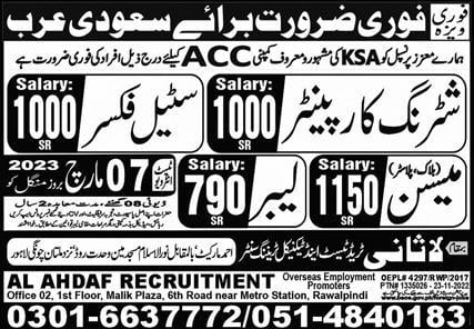 Steel fixer job vacancies with salary 2023