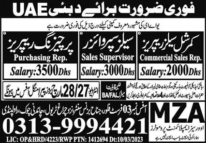 Sales jobs in dubai for freshers 2023