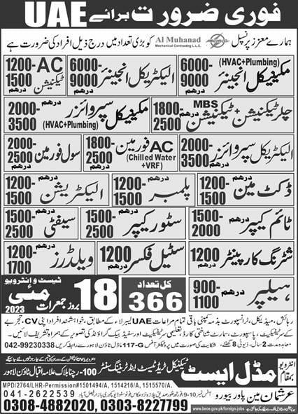 Engineering job vacancies in dubai 2023