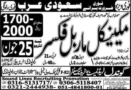 Mechanical fresher jobs in saudi arabia 2023