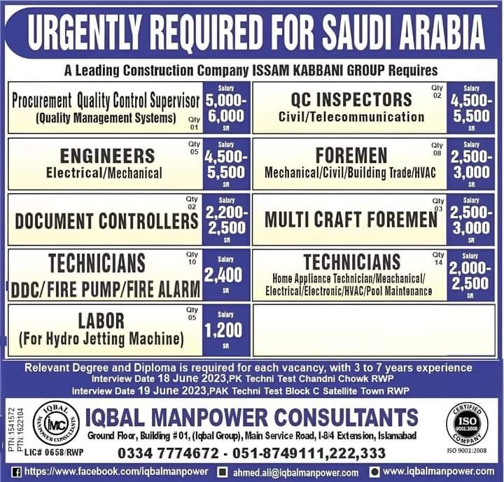 Electrical engineering jobs in saudi arabia 2023