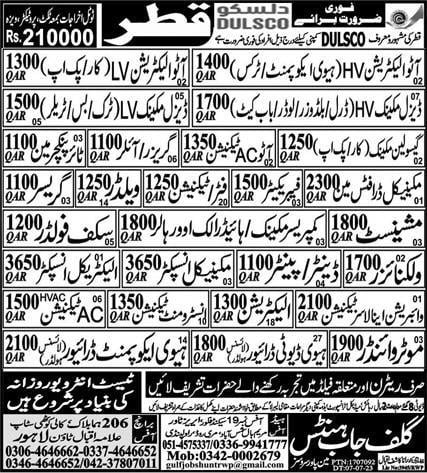 Dulsco company qatar vacancies 2023