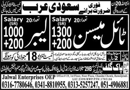 New job vacancy in saudi arabia 2023