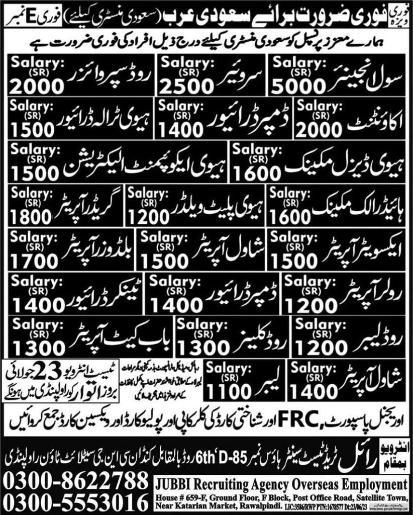 Ministry jobs in saudi arabia 2023
