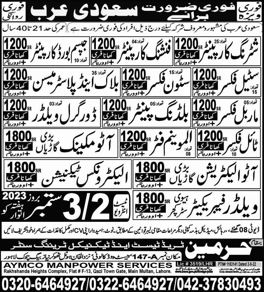 Auto mechanic jobs in saudi arabia 2023