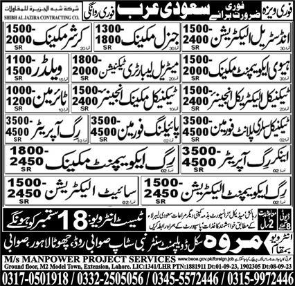 Engineering jobs in saudi arabia for Foreigner
