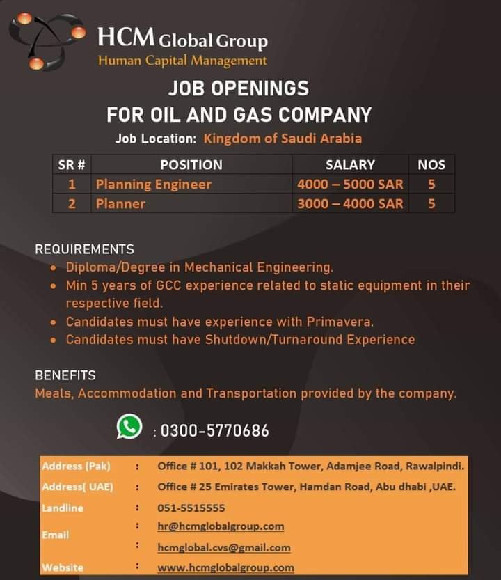 Oil and gas companies jobs in saudi arabia