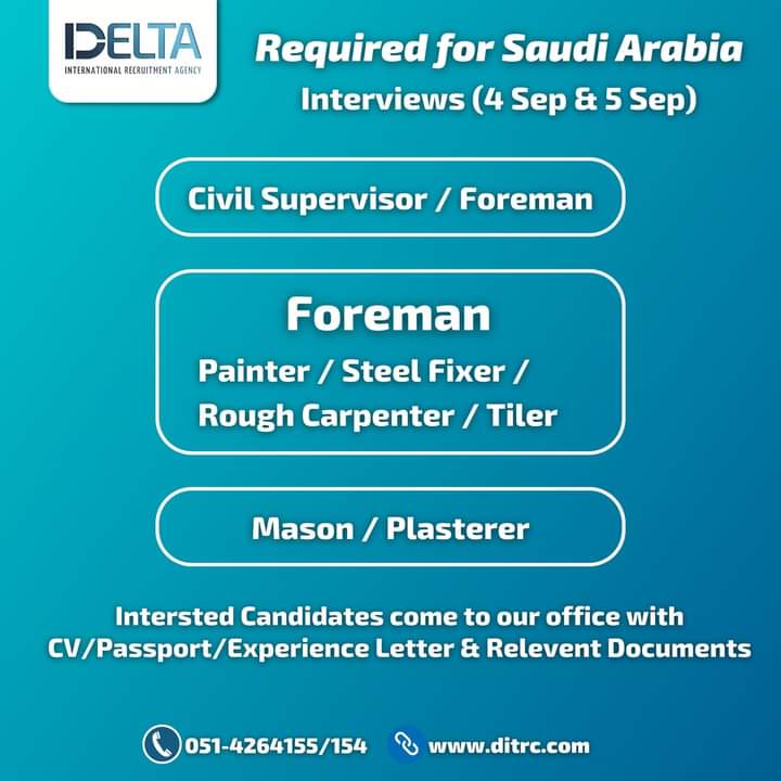 Saudi arabia civil supervisor jobs
