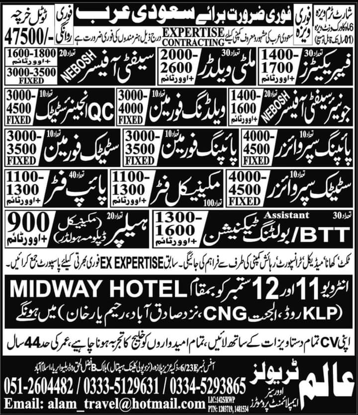 Expertise contracting company jobs in ksa