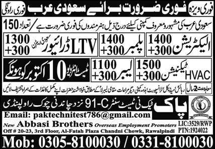 Saudi arabia hvac technician jobs