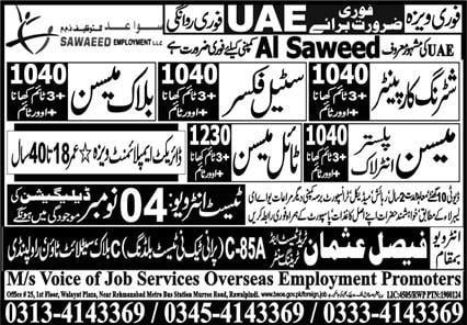 Al sawaeed company uae vacancies