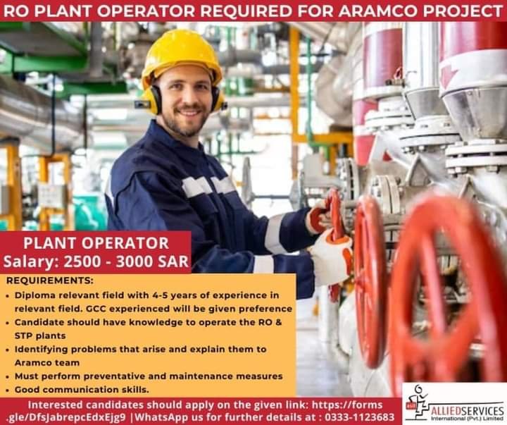 Aramco project jobs in Saudi Arabia for freshers