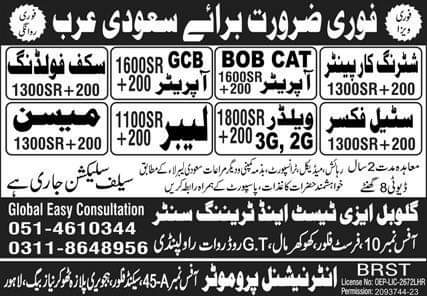 Saudi arabia construction jobs vacancies 2024