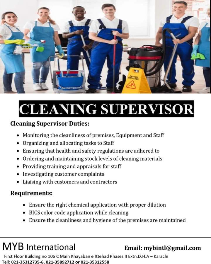 Cleaning supervisor jobs in saudi arabia
