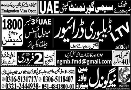 Semi government company jobs in Dubai 2024