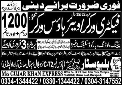 Packing jobs in dubai today 2024